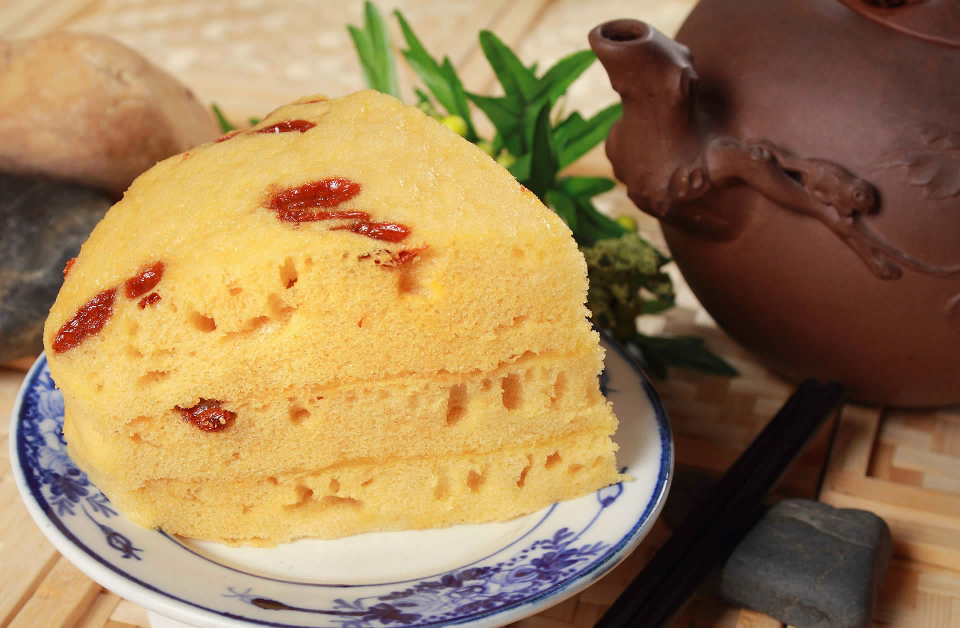 杞子蒸鬆糕 Steamed wolfberry cake